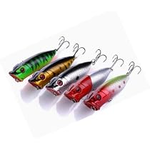 Amazon.co.jp: ポッパールアーセット 5個入り、6.5cm/12g、#6フック